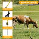 Toriexon 10 PCS Electric Fence Posts, 3/8" x 57" Step in Fence Post