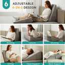 Bedluxe Wedge Pillow,8 inch Bed Wedge Pillow for Headboard, Pillow Wedge for Acid Reflux Relief, Sleeping, After Surgery, Snoring, Gerd, Triangle Pillow Wedge - Cooling Memory Foam Top, Grey