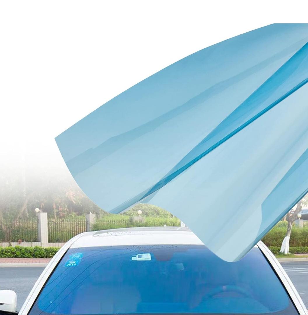 AuMoHall Blue Windshield Tint 70% VLT Car Window Tint Film Car Sun Shade Solar Protection Film, 39.37'' x 59.05''