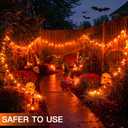 4 x suddus Orange String Lights Outdoor with Remote, 33ft 100 LED Connectable Waterproof Halloween Lights Plug in, Dimmable Clear Wire Fairy Lights for Fall,Thanksgiving, Party, Garden, Porch, Dorm Decor