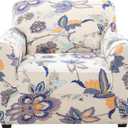 hyha Couch Covers, Chair/Sofa Covers, Floral Pattern, Stretch, Printed, 2 Pieces, Armchair Slipcover, Separate Couch Cushion Slipcover, Furniture Protector for Dogs(Armchair, Vintage Flower), 55"D x 96"W x 33"H