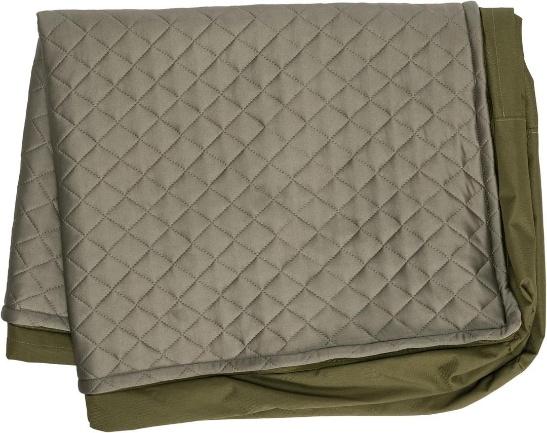 Furhaven Replacement Dog Bed Cover Water-Resistant Indoor/Outdoor Quilt Top Convertible Mattress, Washable - Dark Sage,  40"×34"