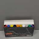 Acrylic Paint Markers, 10 Colors Poster Markers Jumbo 16mm Wide Tip Permanent Ink 36g, Thick Acrylic paint pens for Fabric, Poster, Glass, Rock Painting, Stone, Wood, Car, Ceramic (10 Colors - Red, Orange, Yellow, Green, Blue, Purple, Black, White, Gold and Silver)