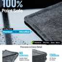 Wigoo Premium Microfiber Car Drying Towel 1300 GSM, 36" x 24" [Ultra-Absorbent, Streak-Free] Dual-Sided Edgeless Cleaning Towels with Twisted Loop, for Auto Detailing, Cars, SUV, Truck (2 Sizes)