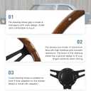 9 bolt disc shaped steering wheel, 14 inch wooden steering wheel, suitable for most nine hole car wooden steering wheels
