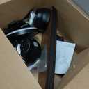 Depuley Modern Ceiling Fan with Light: 42-Inch Black Small Fans for Bedroom Indoor Outdoor - Dimmable Low Profile Ceiling Fans with Remote Control Flush Mount 5 Reversible Black Blades 6 Speeds Timer