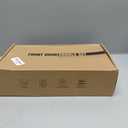 Heavy Duty Front Door Handle Set Matte Black Entrance Handle Classic Front Door Set Single Cylinder Deadbolt and Knob, Half Grip Round Knob Reversible for Right & Left Handed Doors