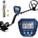 Juniho Professional Metal Detectors for Adults Waterproof, Higher Accuracy Gold Detector with LCD Display, High Sensitivity, Waterproof Coil, Pinpoint, Disc & All Metal Modes