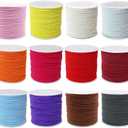 12rolls Colored Elastic Stretch String Assortment 2mm 300ft Elastic Round Beaded Cord Small Bungee Shock Cord for Pony Silicone Beads Large Hole Bead Keychain Bracelet DIY Crafts & Sewing (ZH169)