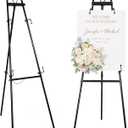 53.9" Black Easel Stand for Sign, Heavy Duty Metal Display Easel with Storage Bag, Adjustable Art Easel for Wedding Sign, Painting, Picture