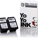 YoYoink Remanufactured Ink Cartridge Replacement for Canon PG-245XL 245 High Yield (2 Black) - Compatible with Canon Printer MX490 MX492 MG2920 iP2820