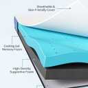 PERLECARE 3 Inch Firm Mattress Topper Twin Size, Cooling Gel-Infused & Bamboo Charcoal Memory Foam Bed Topper for Pressure Relief, High-Density Mattress Pad with Removable Cover
