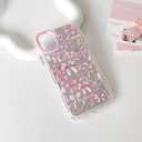 NITITOP Compatible with iPhone 11 Pro Max Case Mirror Cute Silk Ribbon Bow Knot Pattern for Girls Women Bowknot Ultra Slim with Bumper Protector Soft TPU Silver Protective Cover - Pink