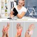 Cordless Wrist Heating Pad for Pain Relief - 5 Heat Levels & Vibration, 3000mAh Rechargeable Battery, 30min Auto-Off, Adjustable Velcro Wrap for Arthritis, Carpal Tunnel, Tendonitis - Left/Right Hand