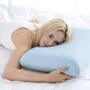 EGOHOME Cooling Gel Memory Foam Pillow - Reversible Cooling Cover, Neck Support for Side, Back and Stomach Sleepers, Removable & Machine Washable, All-Season Comfort, Standard Size, Blue, 23.6"L x 15.8"W