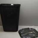 Mind Reader 60L Slim Laundry Hamper, Clothes Basket, Lid, Ventilated, Plastic, Black