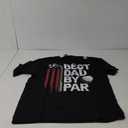 Golf Best Dad By Par Daddy Golfer American Flag Father's Day T-Shirt L
