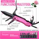 Womens Mom Gifts for Mothers Day Christmas, Stocking Stuffers for Women, Pin-k Multitool for Women, Christmas Birthday Stocking Stuffers Gifts for Wife Girlfriend Her, Anniversary Mothers Day Gift