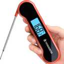 0.5 Sec Instant Read Meat Thermometer Digital with 0.5 Precision, Food Thermometer for Cooking Kitchen Gadgets, Oven Grill Candy BBQ Essentials Accessories, Gifts for Him Dad Men Birthday, Red