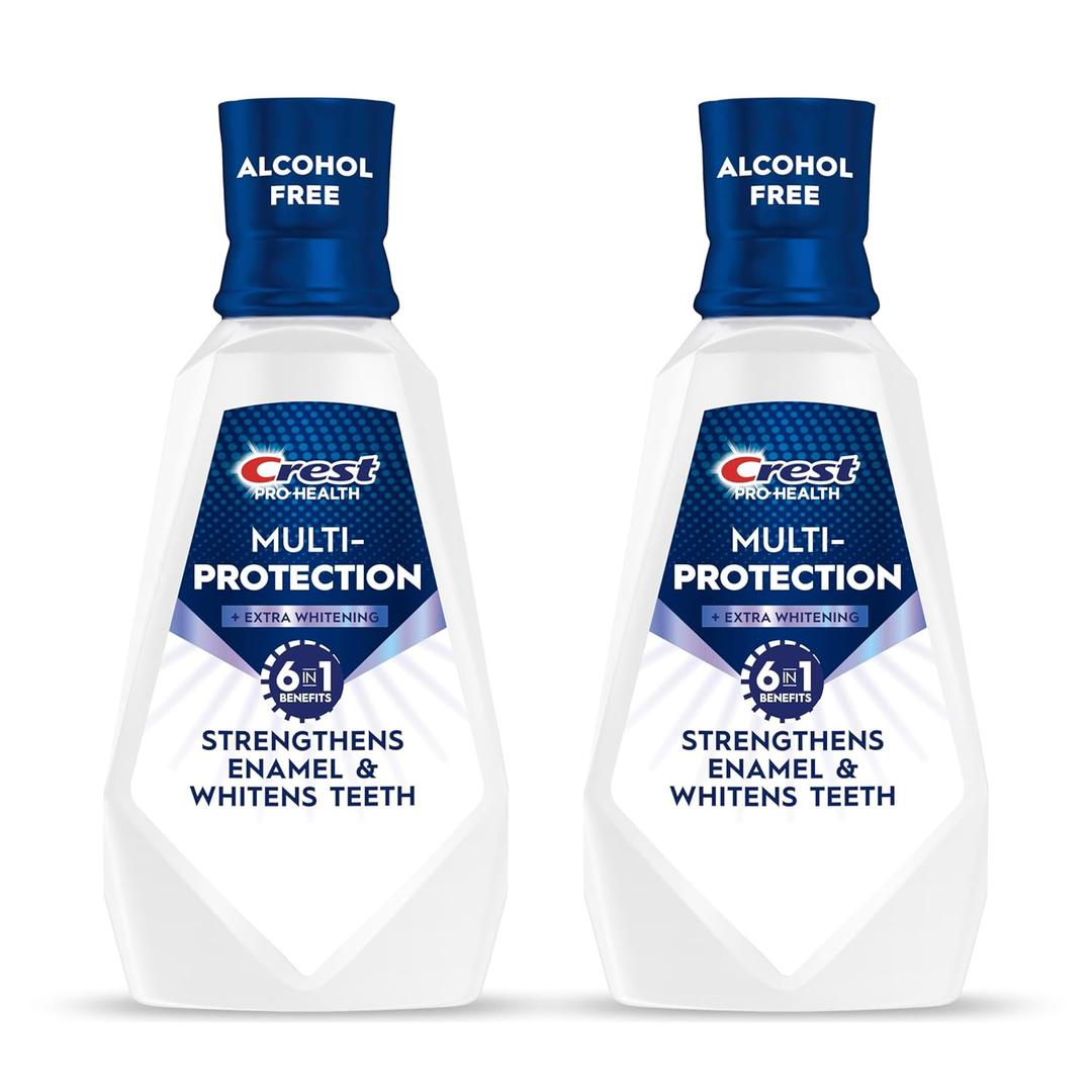Crest Pro-Health Advanced Mouthwash, Alcohol Free, Extra Whitening, Energizing Mint Flavor, 2x946mL (32 fl oz)