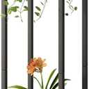 Plant Stand Indoor Corner Tall 2 Tier Metal Modern Flower Storage Plant Shelf Holder for Living Room Balcony Garden,Black (2 Tier-Black)
