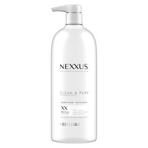 Nexxus Clean and Pure Conditioner, With ProteinFusion, Nourished Hair Care Silicone, Dye And Paraben Free 33.8 oz (33.8 Ounce (Pack of 1))
