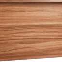 Joy&Grace Large Ottoman Tray for Living Room and Coffee Table, Decorative Acacia Wood Serving Tray with Metal Handles for Breakfast in Bed, Dinner Food Kitchen TV (Natural, 30" x 18" x 2")