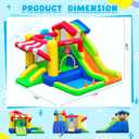 FBSPORT Inflatable Bounce House with Slide for Kids, Indoor and Outdoor Blow up Bouncy House Bouncer Castle with Ball Pit, Jumping Area, Climbing Wall, Ball Shooting, Ring Toss, Basketball Hoop, 81 inches x 120 inches x 126 inches