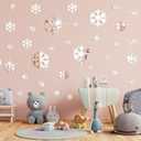 30 Pieces Winter Snowflakes Stickers Acrylic 3D Mirror Wall Sticker Decal Adhesive Removable Snowflakes Wall Decor for Winter Theme DIY Supplies(Silver) (As Picture Shows)