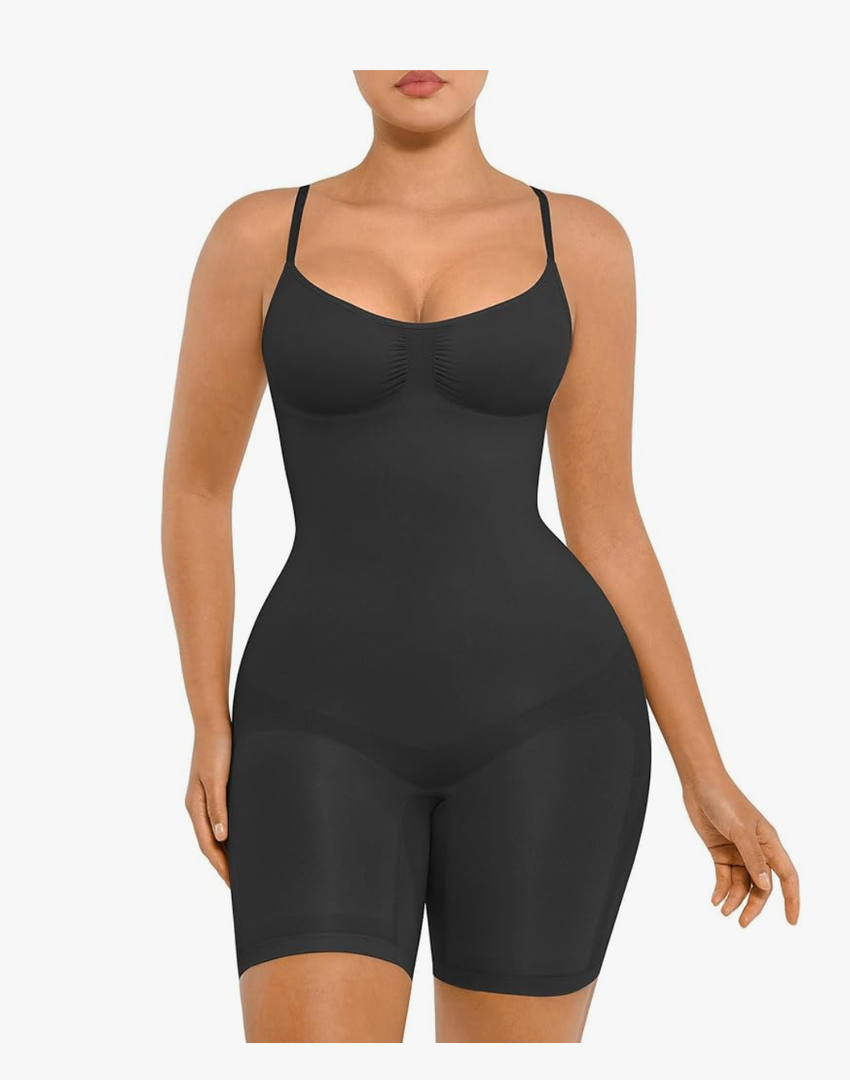 FeelinGirl Shapewear Bodysuit Tummy Control Seamless Sculpting Hip Enhancer Body Shaper for Women Size M/L