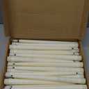 Reginary 36 Pieces Flameless Taper Candles Bulk 11" Plastic Lights Window LED Battery Operated Candlesticks Without Remote for Birthday Wedding Church Decor Party Supplies (Ivory)