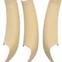 VIKKSAER 3Pcs Right & Left Side Car Door Handle Cover Interior Door Pull Handles Protective Decorate Covers, Replacement for BMW 3 Series F30 F31 320i 320i XDrive 2013 2014 2015 2016 2017 2018 (Beige)