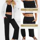 FireSwan Wide Leg Yoga Pants for Women Work Palazzo Pants with Pockets Casual Lounge Dress Trousers (M)