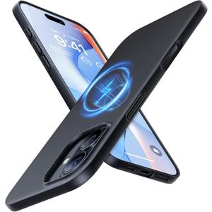 TORRAS Magnetic Slim Fit for iPhone 17 Case, Ultra-Thin Compatible with MagSafe, Stronger Magnetic + Thinner, Lightweight Matte Anti-Scratch Hard PC Cover Phone Case for iPhone 17, Black