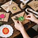 Christmas Stickers for Envelope Seals Cards Making Crafts 2 Inch Round Happy Holiday Christmas Label Card Vinyl Stickers for Mailing Baked Goods Gifts Decorative Bag (deer168)