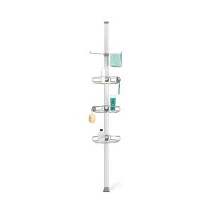 simplehuman 9' Tension Pole Shower Caddy, Stainless Steel and Anodized Aluminum, 9 ft