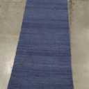 Antep Rugs Natural 2x6 Indoor Hand Woven Fiber Jute Runner Rug (Navy Blue, 2'6" x 6')