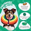 BENCMATE Inflatable Dog Cone Collar Alternative, Soft Dog Cone for Small Medium Large Dogs and Cats, Neck Recovery ECollar Donut Collar After Surgery (Large, Rainbow) (Red, L)