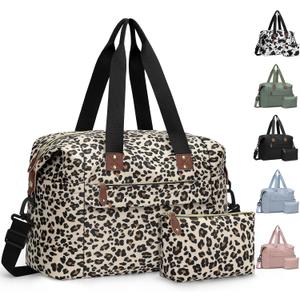 Pritent Travel Duffle Bag, Waterproof Weekender Overnight Hospital Bags for Women Men with Toiletry Bag Lightweight Carry on Personal Item Duffle Gym Bag for Travel, Airplanes, Sports