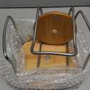 Wisuce Dish Racks for Kitchen Countertop Organizer - Bamboo Plate Holder Adjustable Size | Stainless Steel 304 Portable Handle for Kitchen Drawer Countertop Cupboard Shelf (1*Small&1*Large, Yellow)