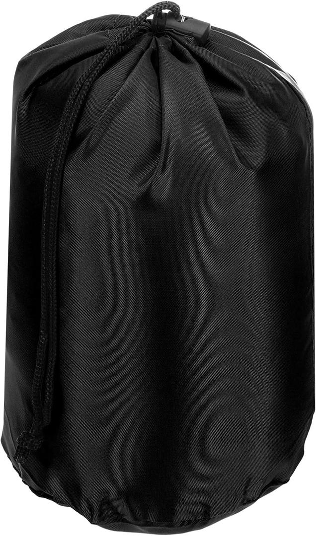 PATIKIL Stuff Sack, Waterproof Outdoor Storage Sack Portable Drawstring Dust Flap Bags Lightweight Sleeping Bag for Camping Hiking Travel (9 x 16 Inch, Black)