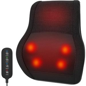 Back Massager with Heat for Pain Deep Tissue 3D Kneading Massage Pillow for Shoulder, Back, Neck, Leg, Body Relaxation at Home, Office, Gifts for Mom Dad Women Men