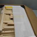 59" Wooden Dog Ramp with Platform & Wheels Gentle Slope Non-Slip for Bed
