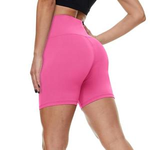 QGGQDD Workout Biker Shorts for Women - 3"/5"/8" High Waisted Tummy Control Spandex Booty Shorts for Gym Yoga Volleyball Pink S-M