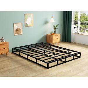 Full Size Box Spring, 7 Inch Full Size Box Spring Only, 3000 lbs Heavy Duty Metal Frame Mattress Foundation with Fabric Cover, Easy Assembly-Noise Free (Black)