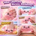 Glitter Dumpling Squishy Mystery Box Squeeze Toy, Easter Squishy Dumpling Fidget Toys for Adults, Stress Relief Sensory Toy(Pink)