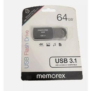 Memorex 64GB USB-3.1 4K Ultra HD USB Flash Drive Black