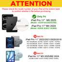 ProCase Smart Case for iPad Pro 11 Inch M5 2025/M4 2024 (Model: A3357/A3358/A3359/A2836/A2837/A3006), Slim Folio Stand Hard Back Shell Protective Tablet Cover for iPad Pro 11" 6th/5th Gen -Darkpurple