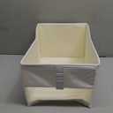 3 Pack Foldable Cloth Storage Box Closet Dresser Drawer Organizer Fabric Baskets Bins Containers Divider for Clothes Underwear Bras Socks Clothing,Beige, 14 x 10 x 8
