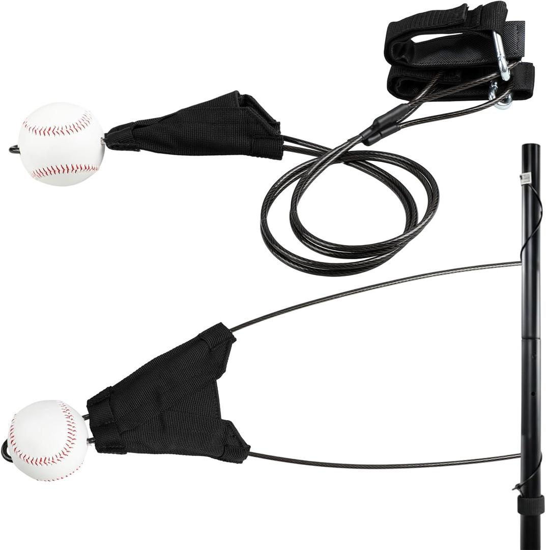 Jenaai Batting Swing Trainer Ball Hitting Trainer Batting Practice Equipment Adjustable Height Ball Hitting Accessories for Home Outdoor Training, Improve Swing Skills